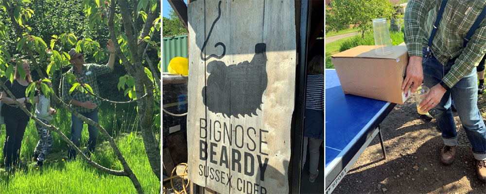 GTC visit to Bignose & Beardy cidery in Framfield